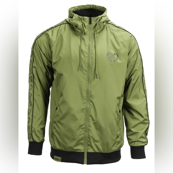 Dixxon Windbreaker Hooded Jacket Men’s XL The Waterfront Green water-resistant - Picture 1 of 15